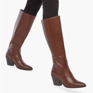 NIB Lorraine Brown Heeled Boots Size 8.5